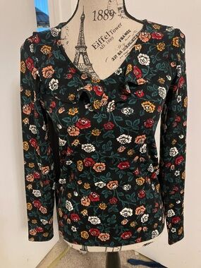 LOFT outlet floral top XS